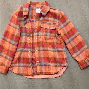 Plaid Orange and Pink Kids Shirt/Jacket